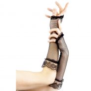 Fever Long Fingerless Fishnet Gloves