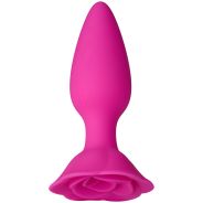 baseks Pink Rose Silicone Butt Plug - 28128