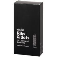 Sinful Ribs & Dots Condoms 10 pcs - 28398