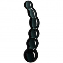 Sinful Black Groove Glass Dildo 17 cm