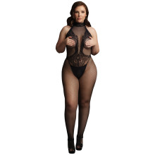 Le Désir Black Halterneck Catsuit Plus Size