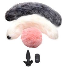 Tailz Snap On! Remote-controlled Butt Plug with 3 Tail Attachments