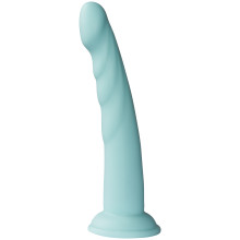 Dillio Platinum Slim Seven Teal Dildo with Suction Cup 21 cm