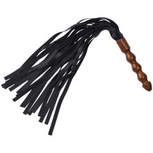 Zado Leather Flogger with Wooden Handle 69 cm