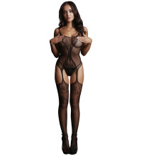 Le Désir Crotchless Lace Catsuit