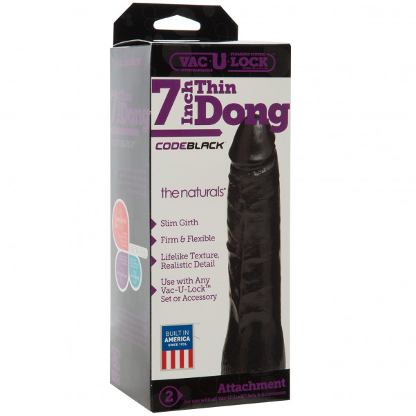 Vac-U-Lock Thin Dong Black 18 cm  2