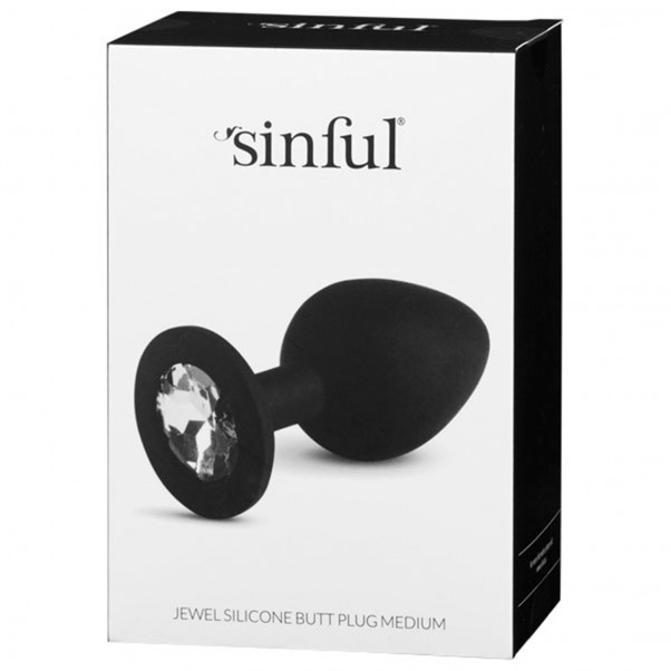 Sinful Jewel Silicone Butt Plug Medium  5