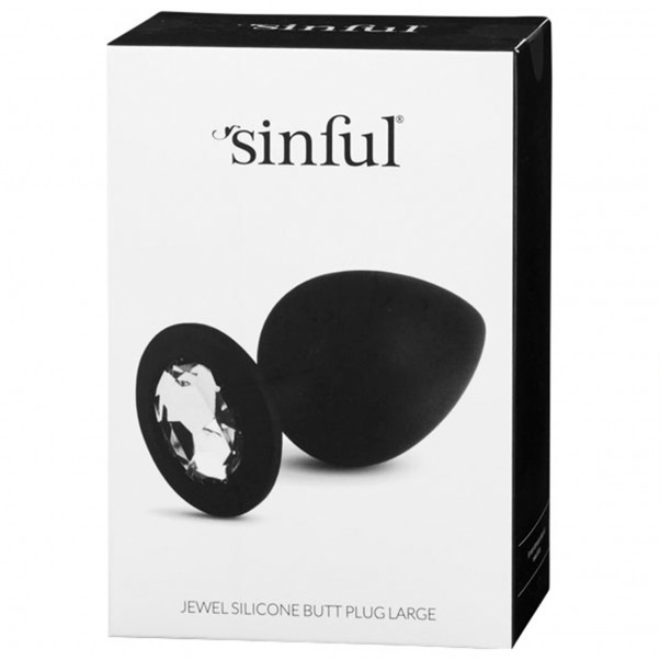 Sinful Jewel Silicone Butt Plug Large  5