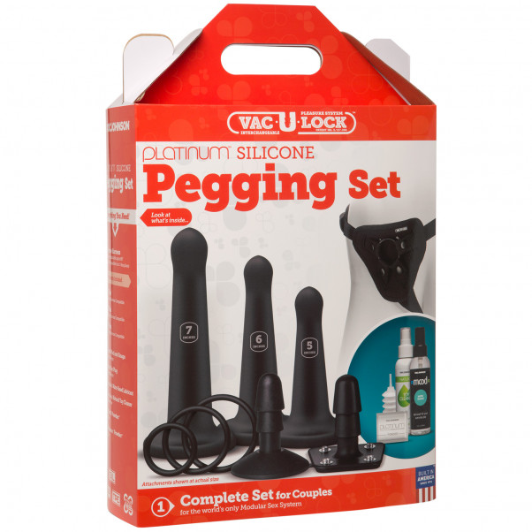 Vac-U-Lock Silicone Pegging Strap-On Set  6