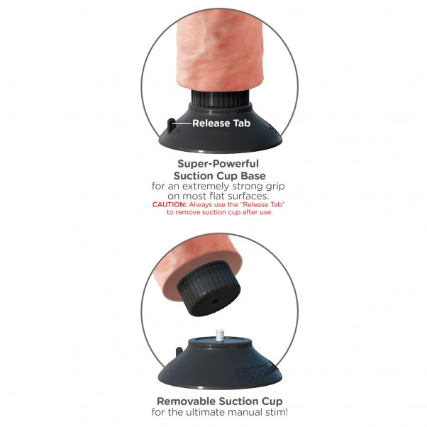 King Cock Realistic Vibrating Dildo with Scrotum 20 cm