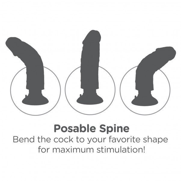 King Cock Realistic Vibrating Dildo with Balls 23 cm