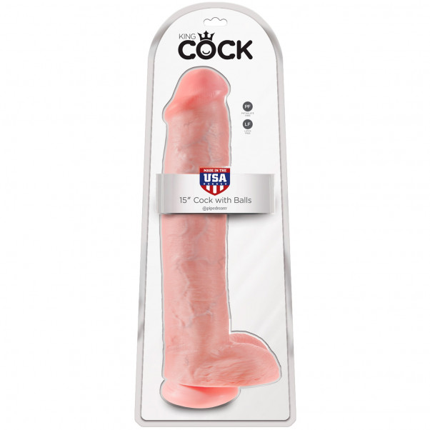 King Cock Realistic Dildo with Scrotum 36 cm