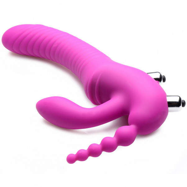 Strap U Regal Rider Vibrating Triple G Strap-On Dildo  2