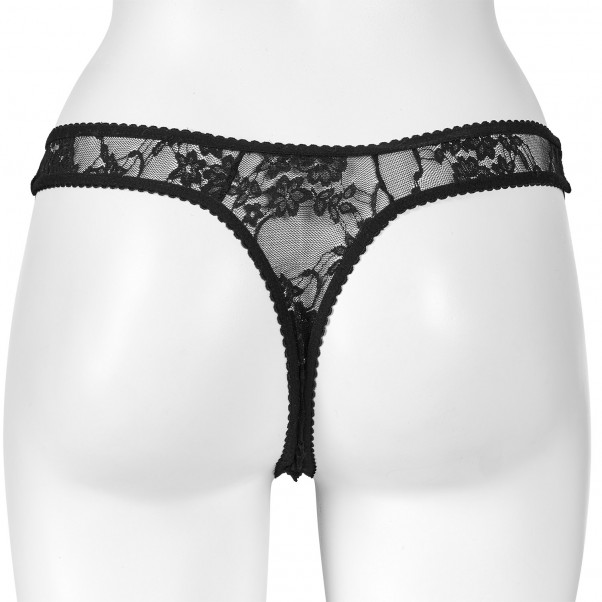 Nortie Siv Crotchless Lace G-String  6