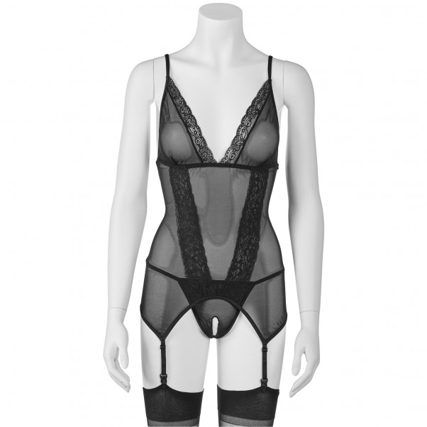 Nortie Thora Lace Bodystocking Set with Suspenders  4