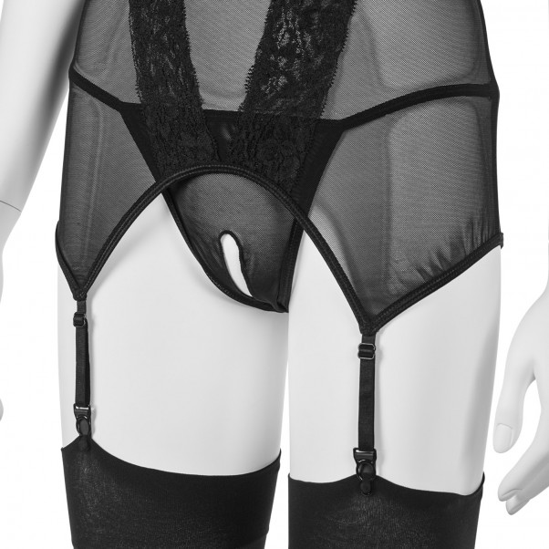 Nortie Thora Lace Bodystocking Set with Suspenders  7
