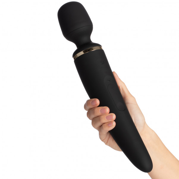 Satisfyer Wand-er Woman Vibrator product held in hand 50
