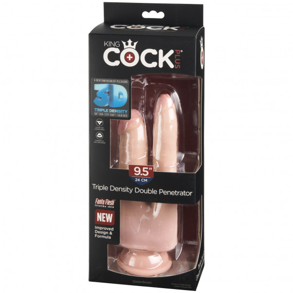 King Cock Plus Triple Density Double Penetrator 23 cm Pack 90