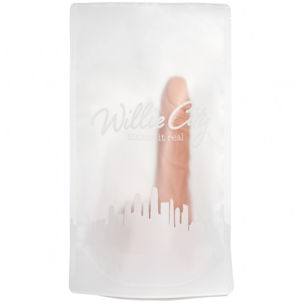 Willie City Luxe Realistisk Dildo Vibrator 22 cm Opladelig og Fjernbetjent Pack 90