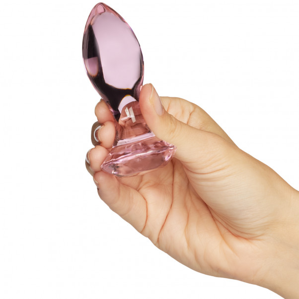 Icicles No. 78 Glass Butt Plug product held in hand 50