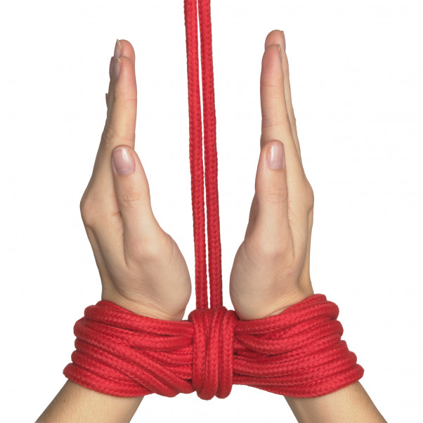Baseks Red Bondage Rope 5 m product held in hand 50