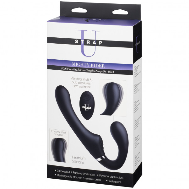 Strap U Mighty Rider Vibrerende Strap-On product packaging image 90