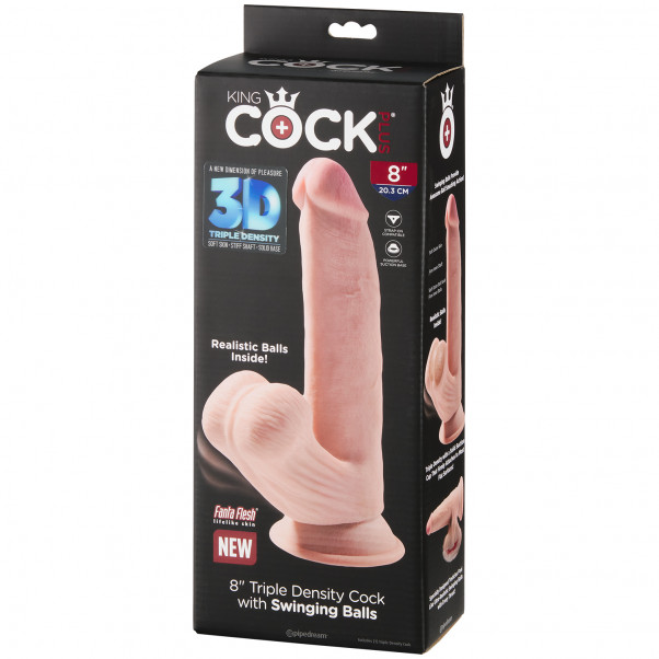 King Cock Plus Triple Density Swinging Balls Dildo 23,5 cm product packaging image 90