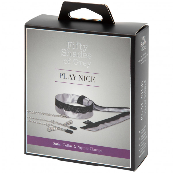 Fifty Shades Of Grey Play Nice Satin Collar and Nipple Clamps product packaging image 90