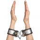 Rimba Wrist Cuffs in Leather and Metal with Padlock  50