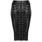 Noir Handmade Power Wetlook Pencil Skirt  4