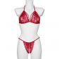 Nortie Friia Red Bra and Crotchless G-String Set 4