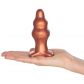 Tantus Severin Anal Plug Super Soft Mellem Kobber product held in hand 50