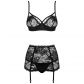 Obsessive Peonesia Black Bra Set Product picture 1