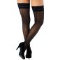 NORTIE Sage Hold-up Stockings with Lace Hem and Backseam