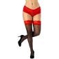 NORTIE Wilderness Hold-up Stockings with Red Lace Hem